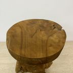 Solid Wood Tree Side Table , 1970S thumbnail 5