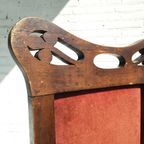 Antieke Modernisme Stoel / Spaanse Art Nouveau Stoel (ca1890) / Modernismo Chair thumbnail 23