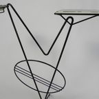Fifties Bijzettafeltje Met Krantenrek En Cogebi Ornamin Onderdelen thumbnail 13