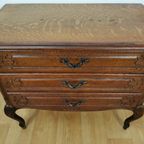 Vintage Queen Ann Ladekastje Ladekast, Commode Dressoir 010 thumbnail 15