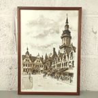 Tombeur - Aquarel - De Markt Van Veurne thumbnail 4