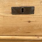 Antiek Grenen Commode / Ladenkast  91 Cm Hoog thumbnail 4