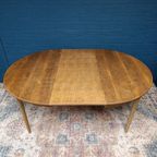 Vintage Eiken Ronde Tafel, Deens Design Van Henning Kjaernulf, thumbnail 4