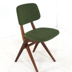 Set 6 Scissor Chairs Stoelen Attr Louis Van Teeffelen Vintage thumbnail 2