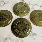 4 Groene Vintage Dinner Borden Koninklijke Goedewaagen thumbnail 3