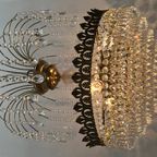 2 Stuks ! Vintage Art Nouveau Stijl Kristal Kroonluchters thumbnail 2