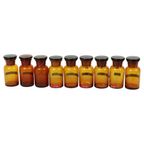 Echte Oude Apotheker Medische Flessen Potten Set Bruin Amber Glas thumbnail 6