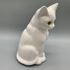 Vintage Kat Keramiek Met Groen Glazen Ogen thumbnail 10
