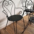 4 Franse Tuinstoelen Terras Brocante Vintage thumbnail 12