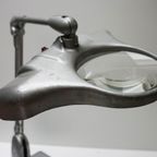 Dazor Bureaulamp/ Goudsmidlamp Met Vergrootglas Loep, Ca 1950 thumbnail 6