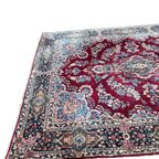 Xl Perzisch Kerman Vloerkleed Handgeknoopt 270X365Cm Vintage Tapijt - Rood Blauw Roze - Reliving thumbnail 5