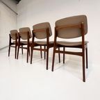 Set Massief Houten Deense Stoelen Met Skaileer, 1970’S thumbnail 7