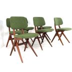 Set 6 Scissor Chairs Stoelen Attr Louis Van Teeffelen Vintage thumbnail 15