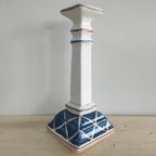 Kaarsenstandaard Kandelaar Blauw Wit Handmade Portugal thumbnail 6