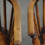 Set Van 2 Prachtige, Antieke Engelse Highback Windsor Eetkamerstoelen thumbnail 9