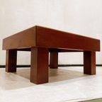 Set Of Two Brutalist Side Tables With Top Of Oak Panels thumbnail 7