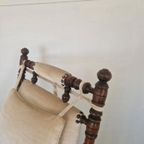 Antieke Houten Schommelstoel Engels. thumbnail 3