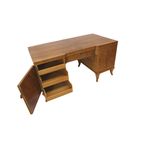 Sierlijk Vintage Walnoten Bureau Gemaakt In De Jaren '50 thumbnail 8