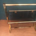 Elegante Origineel Vintage Italiaanse Krantenbak In Messing thumbnail 9