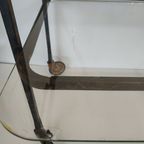 Brocante Metalen Tuin Trolly Serveerwagen Tuintafel Glasplaten thumbnail 11