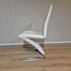 4x Rolf Benz 7800 - Eetkamerstoelen - Nieuwstaat - Zwart-wit thumbnail 18