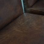 Statige, Cognac Kleurige Set Van 2 Rundleren Art Deco Design Eetkamerstoelen thumbnail 10