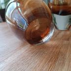 Set Van 2 Mondgeblazen Glas Vazen, Cognac thumbnail 10