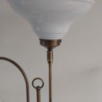 Vintage Messing Vloerlamp Met Metalen Emaille Kappen thumbnail 4