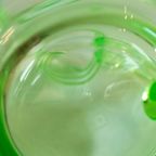 A.D. Copier Voor Royal Leerdam, Water Kan, Glas En Blad / Bord, Uranium Glass, Anna Green | Kerst thumbnail 5