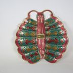 Enameld Brass Ashtray In The Shape Of A Butterfly - Ca. 1960 - As New thumbnail 4