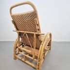 Vintage Boho Rotan Ligstoel Lounge Chair '60 Verstelbaar thumbnail 14