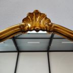 Vintage Goudkleurige Rococo Deknudt Kuifspiegel Spiegel Schouwspiegel 104 thumbnail 10