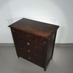 Particularly Cool English Chest Of Drawers / Chest Of Drawers. Dated (Charles 2 Era). Made Of Sol thumbnail 7