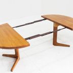 Vintage Deense Ronde Uitschuifbare Eettafel Tafel Massief Teak thumbnail 5