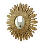 Vintage Zonnespiegel Sunburst Spiegel Convex Goud Hars 48Cm thumbnail 5