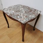 Vintage Queen Ann Salontafel Koffietafel Met Marmer Blad 21 thumbnail 7