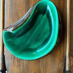 Mid Century Modern Franse Groen Keramiek Schaal Vintage thumbnail 4