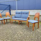 Vintage Eetkamerset - 3 Stoelen Pj Denmark + 1 Bankje Schou Andersen thumbnail 4