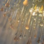 3 Stuks ! Vintage Roze Murano Teardrop Hanglampen Pegels Italiaans thumbnail 8