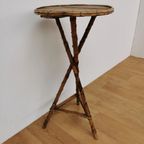 Vintage Mid Century Bamboe Bijzettafeltje Plantentafeltje Tafeltje 418 thumbnail 11