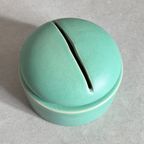 Unieke Vintage Mobach Turquoise Keramiek Dekselpot / Dekseldoos thumbnail 5