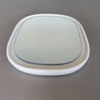 Set Of 2 Ceramic Mirrors Made By Sphinx Holland. Optically Floating Mirror In A White Ceramic Fam thumbnail 4