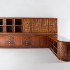 Spectacular Architectural Italian Mid-Century Cabinet From 1950’S thumbnail 3