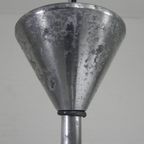 Art Deco Hanglamp Met Geribbelde Glazen Kap, Jaren 30 thumbnail 12