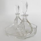 Artdeco Parfumflesjes Karafjes Set Kristal Met Dienblaadje 1920’s thumbnail 3
