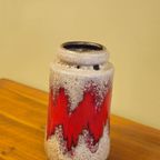 Vintage West Germany Vaas Vaasje Bruin Rood thumbnail 6