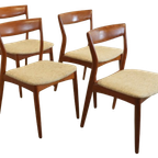 Set Van 4 R. Borregaard Stoelen Eetkamerstoelen Viborg Vintage thumbnail 13