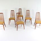 Set 6 Niels Koefoed Model Eva Stoelen Eetkamerstoelen 'lindeskovs' Vintage thumbnail 7