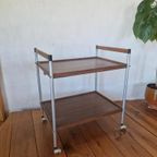 Pallisander Mid Century Bar Cart Trolley. thumbnail 2