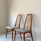 Zes Deens Vintage Houten Eetkamerstoelen Koefoed Hornslet thumbnail 9